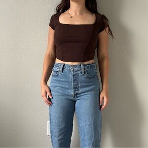 Brown Urban Outfitters Crop Top